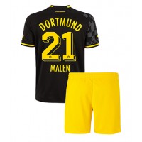 Borussia Dortmund Donyell Malen #21 Fotballklær Bortedraktsett Barn 2022-23 Kortermet (+ korte bukser)